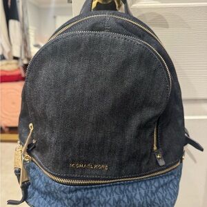 Michael Kors Denim and Blue Backpack